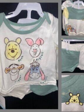 Disney Baby "Winnie The Pooh"   Size: 0-3 months /   3pc Bundle Set